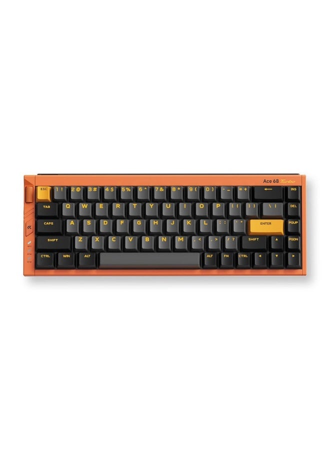 MCHOSE Ace 68 Turbo 65% Hall Effect Gaming Keyboard – Full Aluminum CNC Body, 16kHz Polling Rate, Mount Tai Magnetic Switch GT, Adjustable 0.001–3.4mm Actuation, Rapid Trigger & SOCD, Hot-Swap, RGB Backlit, USB-C Wired, Galaxy Orange | MC-Ace68Turbo-9 - Image 2